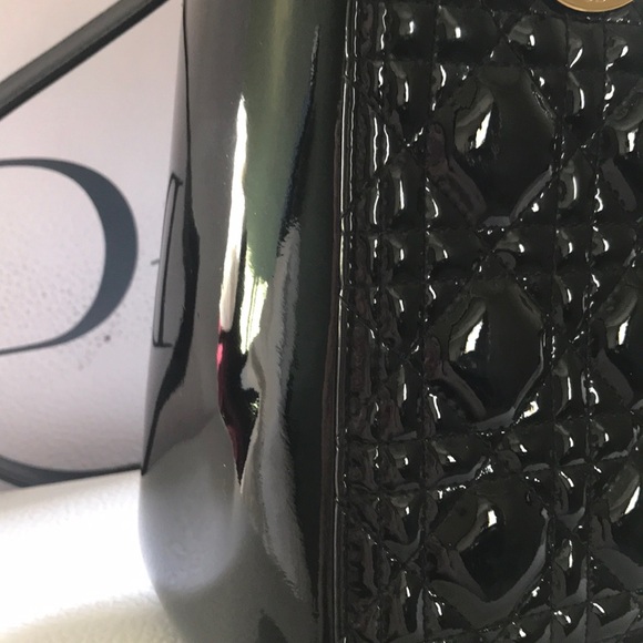 Medium Lady Dior Handbag in Black - Picture 8 of 8